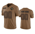 Custom MN.Vikings 2023 Brown Salute To Setvice Limited Football Stitched Jersey