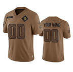Custom MN.Vikings 2023 Brown Salute To Setvice Limited Football Stitched Jersey
