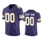 Custom MN.Vikings Purple F.U.S.E. Throwback Vapor Limited Stitched Football Jersey
