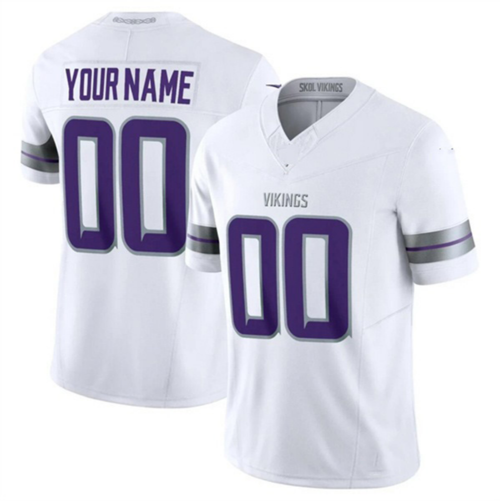 Custom MN.Vikings White Alternate F.U.S.E. Vapor Limited Stitched Football Jersey