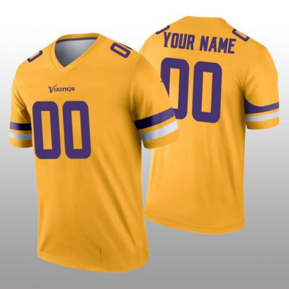 Custom MN.Vikings Gold F.U.S.E. Vapor Limited Stitched Football Jersey