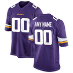 Custom Minnesota Vikings Purple Game Stitched Football Jersey
