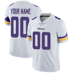 Custom Minnesota Vikings White Game Stitched Football Jersey