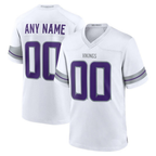 Custom Minnesota Vikings White Alternate Game Stitched Football Jersey