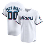 Custom Miami Marlins White Home Limited Baseball Jersey