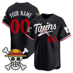 Custom Minnesota Twins x One Piece Navy Vapor Premier Limited Jersey - Stitched Baseball Jersey