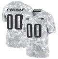 Custom NE.Patriots Active Player 2024 F.U.S.E Arctic Camo Salute To Service Limited Stitched Football Jersey Marou