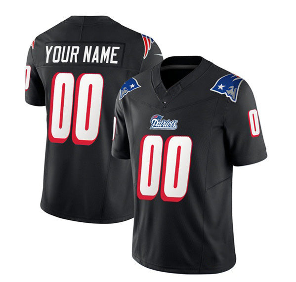Custom NE.Patriots Active Player Black 2023 F.U.S.E. Throwback Limited Stitched Football Jersey Marou