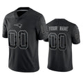 Custom NE.Patriots Active Player Black Reflective Limited Stitched Football Jersey Marou
