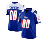 Custom NE.Patriots Active Player Blue White 2023 F.U.S.E. Throwback Limited Stitched Football Jersey Marou