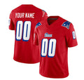 Custom NE.Patriots Red 2023 F.U.S.E. Throwback Limited Stitched Football Jersey Marou