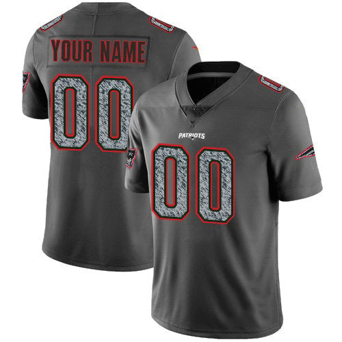 Custom NE.Patriots Gray Static Vapor Untouchable Limited Football Jersey Marou