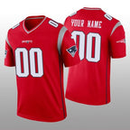 Custom NE.Patriots Red Inverted Legend Football Jersey Marou
