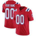 Custom NE.Patriots Red Vapor Untouchable Player Limited Football Jersey Marou