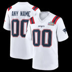 Custom NE.Patriots White LX Game Football Jersey Marou