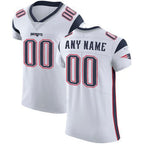 Custom NE.Patriots White Vapor Untouchable Elite Football Jersey Marou
