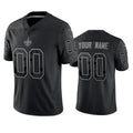 Custom NO.Saints Active Player Black Reflective Limited Stitched Football Jersey Marou