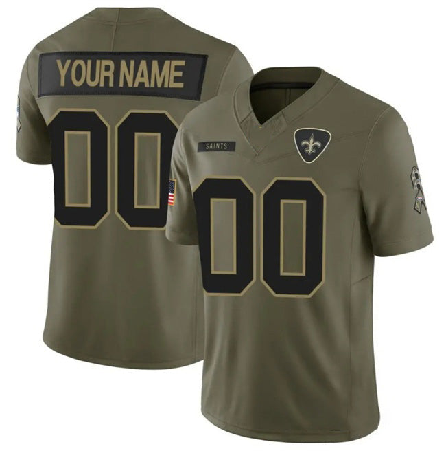Custom NO.Saints Active Player Olive 2025 F.U.S.E. Salute to Service Limited Stitched Football Jersey Marou