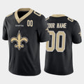 Custom NO.Saints Black Team Big Logo Number Vapor Untouchable Limited Football Jersey Marou