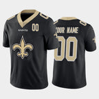 Custom NO.Saints Black Team Big Logo Number Vapor Untouchable Limited Football Jersey Marou