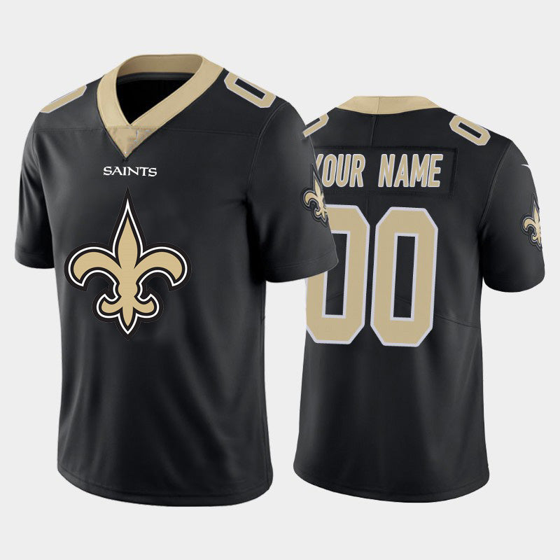 Custom NO.Saints Black Team Big Logo Vapor Untouchable Limited Football Jersey Marou