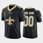 Custom NO.Saints Black Team Big Logo Vapor Untouchable Limited Football Jersey Marou