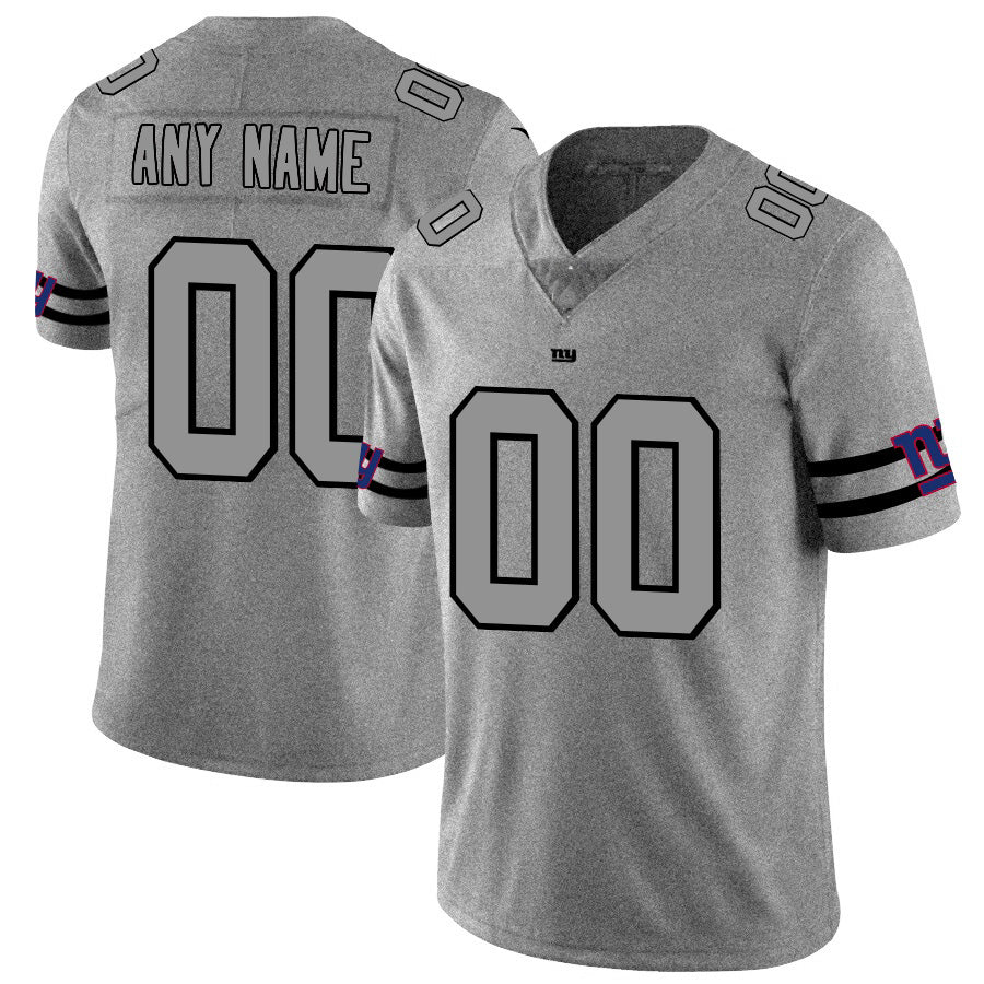 Custom NY.Giants 2019 Gray Gridiron Gray Vapor Untouchable Limited Football Jersey Marou