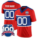 Custom NY.Giants ACTIVE PLAYER Century Red 100TH Season Commemorative Patch Limited Stitched Football Jersey Marou