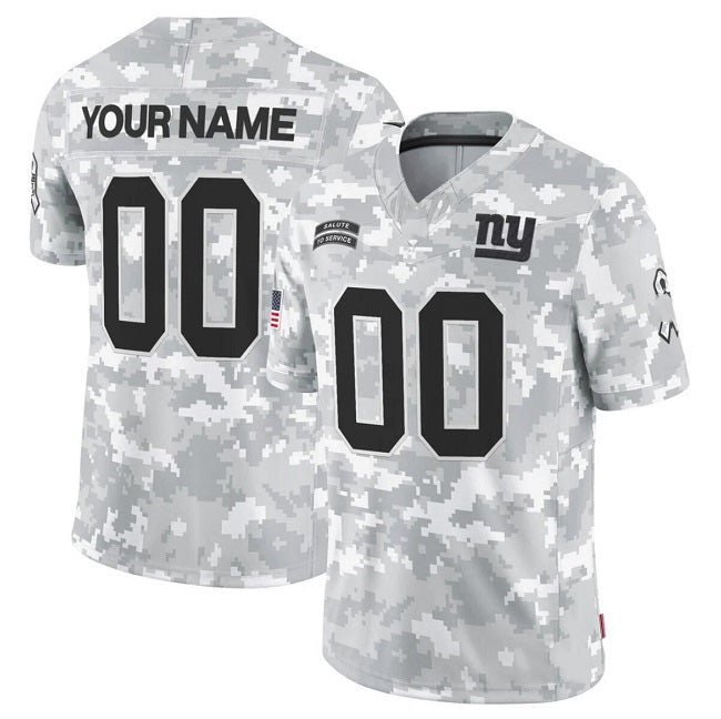 Custom NY.Giants Active Player 2024 F.U.S.E Arctic Camo Salute To Service Limited Stitched Football Jersey Marou