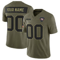 Custom NY.Giants Active Player Olive 2025 F.U.S.E. Salute to Service Limited Stitched Football Jersey Marou