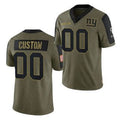 Custom NY.Giants Olive ACTIVE PLAYER 2021 Salute To Service Limited Stitched Football Jersey Marou
