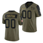 Custom NY.Giants Olive ACTIVE PLAYER 2021 Salute To Service Limited Stitched Football Jersey Marou