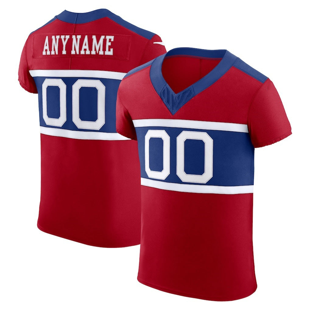 Custom NY.Giants Red Alternate Vapor F.U.S.E. Elite Football Jersey Marou