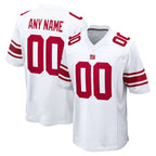 Custom NY.Giants White Game Football Jersey Marou