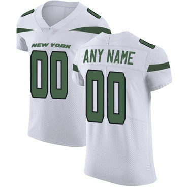 Custom NY.Jets Alternate Road White Vapor Untouchable Elite Football Jersey Marou