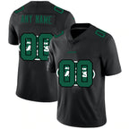 Custom NY.Jets Black Team Logo Dual Overlap Limited Football Jersey Marou