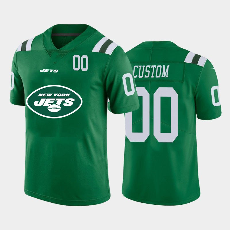 Custom NY.Jets Green Team Big Logo Number Vapor Untouchable Limited Football Jersey Marou