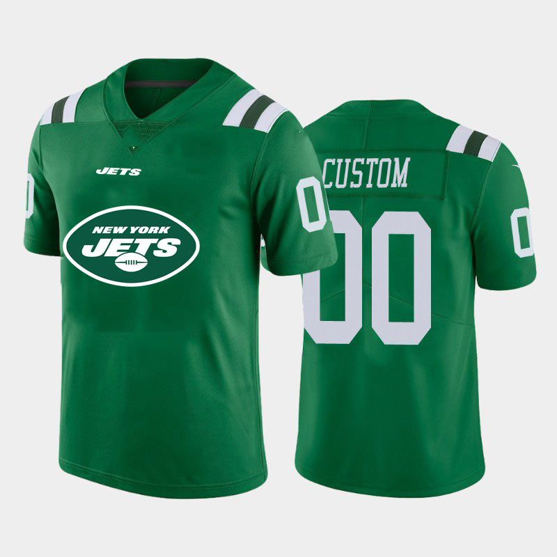 Custom NY.Jets Green Team Big Logo Vapor Untouchable Limited Football Jersey Marou