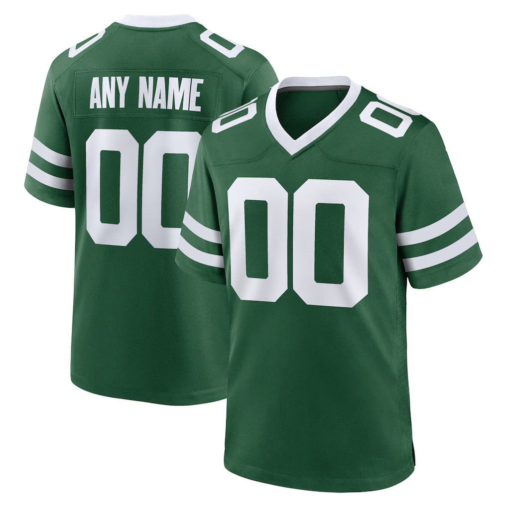 Custom NY.Jets Legacy Green Game Football Jersey Marou