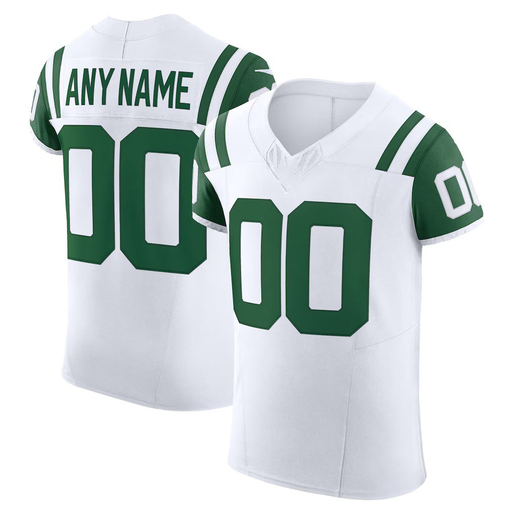 Custom NY.Jets White Vapor F.U.S.E. Elite Football Jersey Marou