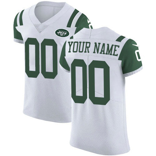 Custom NY.Jets White Vapor Untouchable Elite Football Jersey Marou