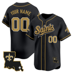 Custom New Orleans Saints Black 2025 Vapor Baseball Stitched Jerseys