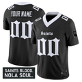 Custom New Orleans Saints Black Gothic Vieux Carré Edition F.U.S.E. Vapor Limited Stitched Football Jersey