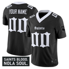 Custom New Orleans Saints Black Gothic Vieux Carré Edition F.U.S.E. Vapor Limited Stitched Football Jersey