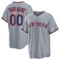 Custom New York Mets Active Player Gray 2025 Limited Stitched Baseball jersey