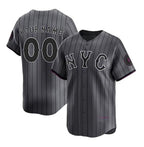 Custom New York Mets Graphite 2024 City Connect Limited Stitched Baseball jersey