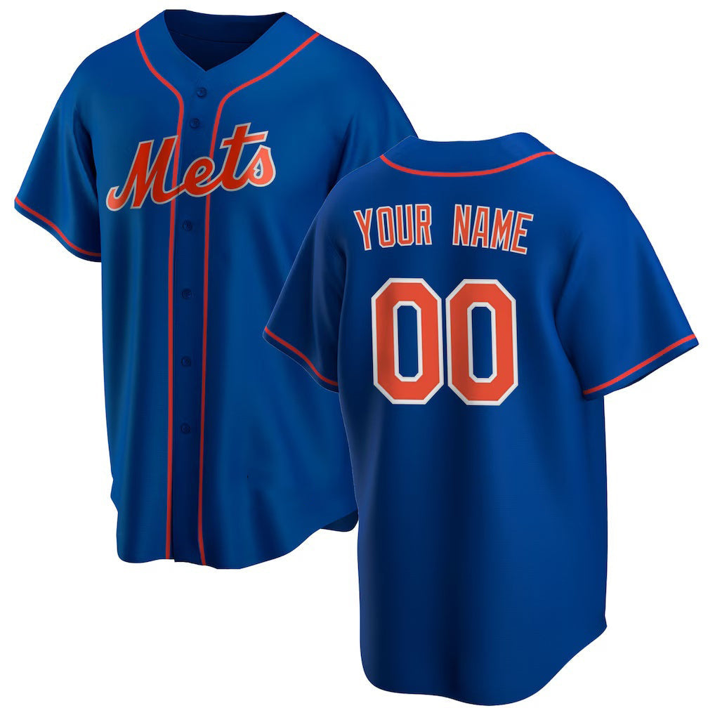 Custom New York Mets Royal Alternate Replica Pick-A-Player Baseball jersey
