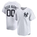 Custom New York Yankees White Home Limited Baseball Jersey
