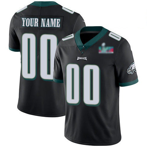 Custom P.Eagles ACTIVE PLAYER Black LVII Patch Vapor Untouchable Limited Stitched Football Jersey Marou