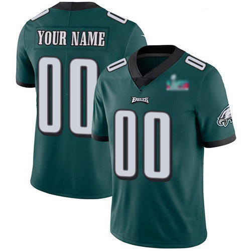 Custom P.Eagles ACTIVE PLAYER Green LVII Patch Vapor Untouchable Limited Stitched Football Jersey Marou